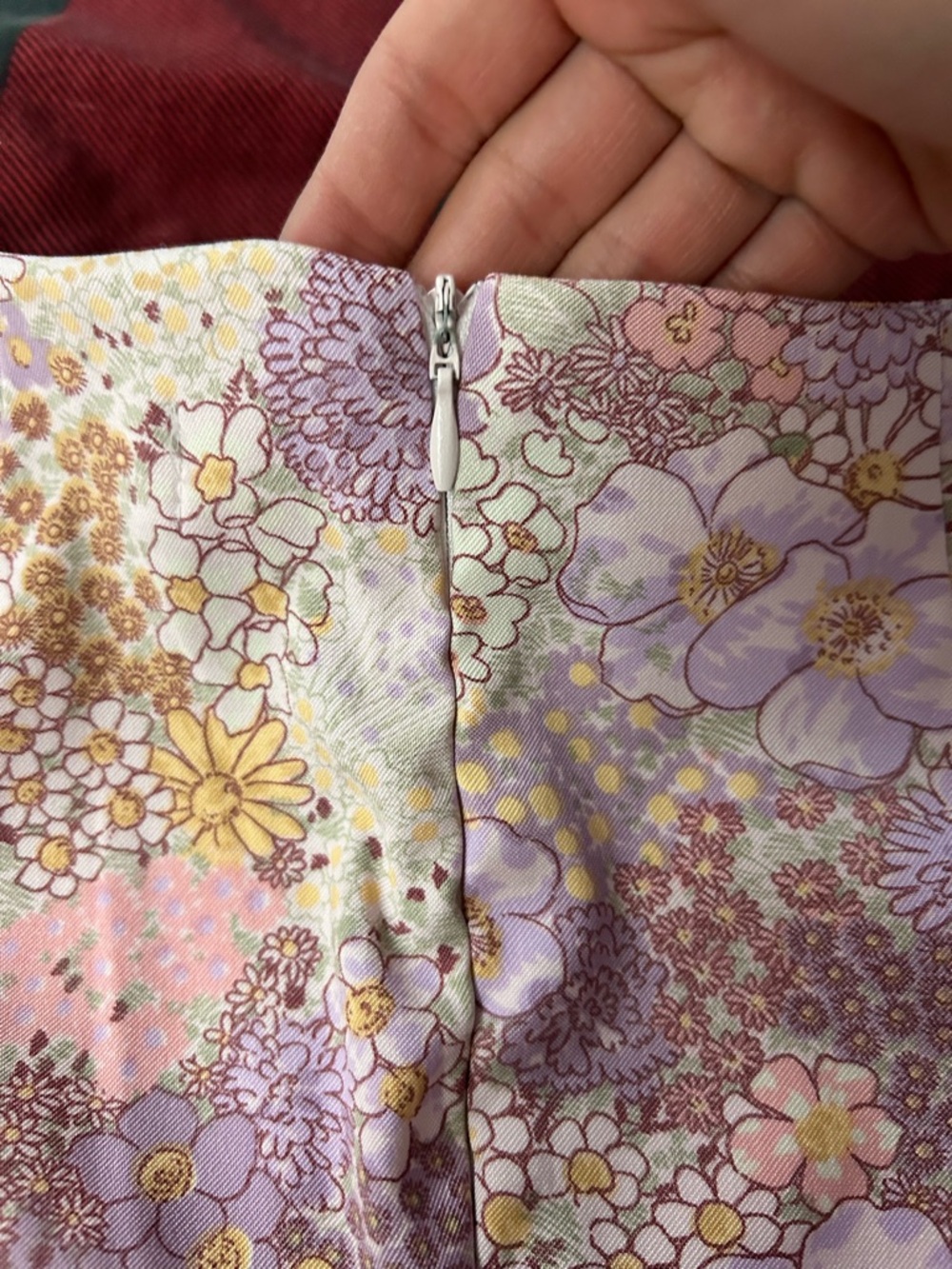 Altar'd State Lavender & Cream Floral Mini Skirt - Picture 8 of 12
